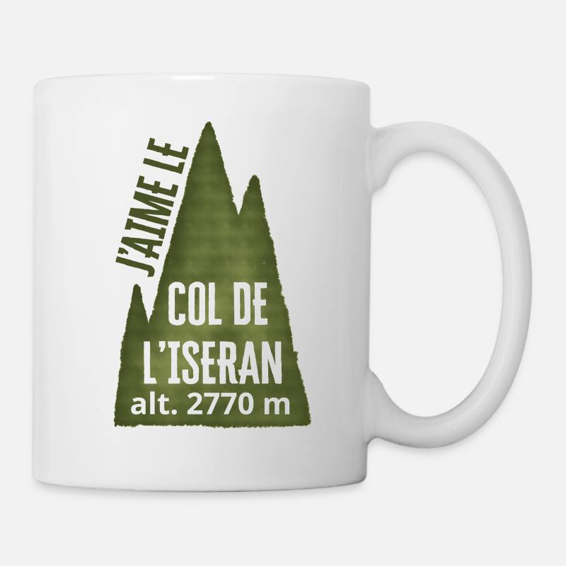 COL DE L'ISERAN ALT 2770 metres - Mug blanc - blanc