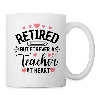 Citation sur les enseignants retraités et les enseignants pour toujours - Mug blanc - blanc - Droite