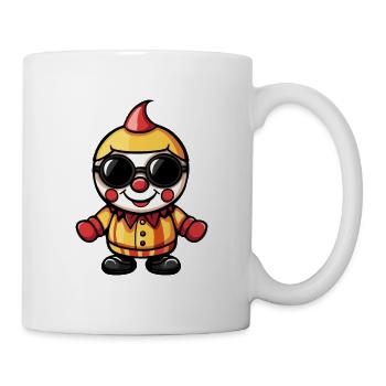 Karikatur Clown mit Sonnenbrille - Tasse - Weiß - Rechts