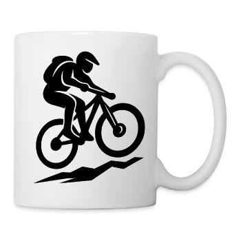 Cycliste de montagne aventureux - Mug blanc - blanc - Droite