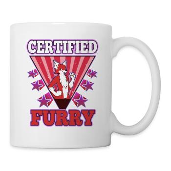 Certified furry - Tasse - Weiß - Rechts