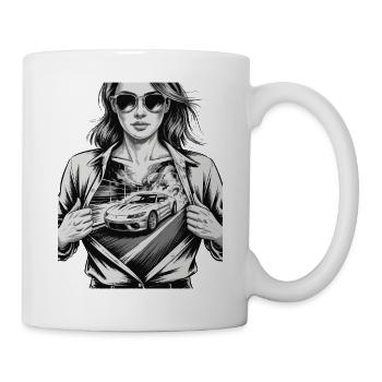 Conception de voiture de course - Mug blanc - blanc - Droite