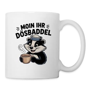 Moin ton idiot dicton sur le café nord-allemand - Mug blanc - blanc - Droite