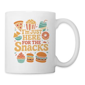 Je suis ici seulement pour les collations - Mug blanc - blanc - Droite