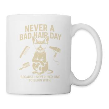 Jamais une mauvaise journée pour les cheveux - Mug blanc - blanc - Droite