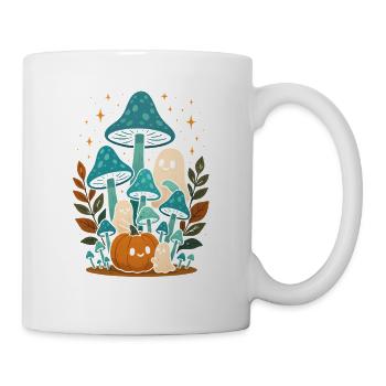 Märchenhafte Geister und Kürbis Szene - Tasse - Weiß - Rechts