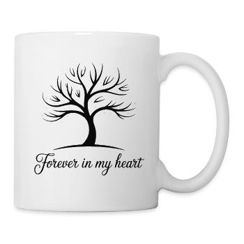 Ewiges Herzbaum-Design - Tasse - Weiß - Rechts