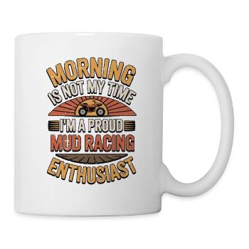 Course dans la boue Le matin n'est pas mon moment de boue - Mug blanc - blanc - Droite