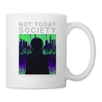 Pas aujourd’hui Société Streetwear style Phonk motif - Mug blanc - blanc - Droite