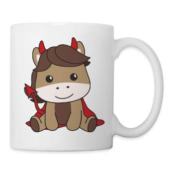 Cheval Happy Halloween Diable Costume - Mug blanc - blanc - Droite