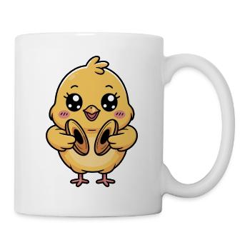 Funny Chick With Cymbal For Music Lovers - Mug - white - Right