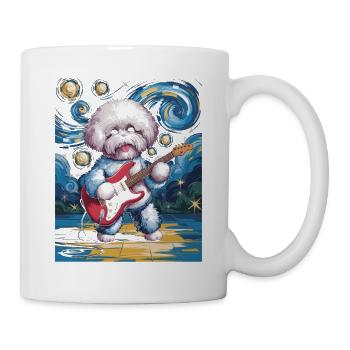 Bichon frisé de la nuit étoilée - Mug blanc - blanc - Droite