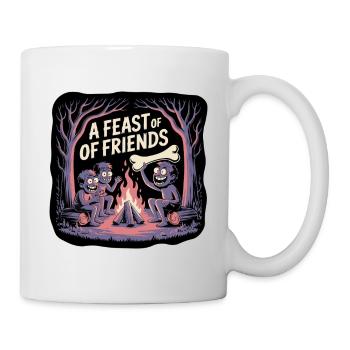 Campfire Night with Friends Illustration - Mug - white - Right