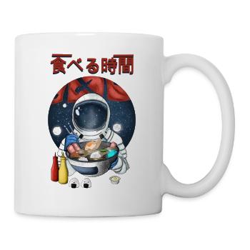 Astronaut, Der Ramen isst Nachtlandschaft - Tasse - Weiß - Rechts