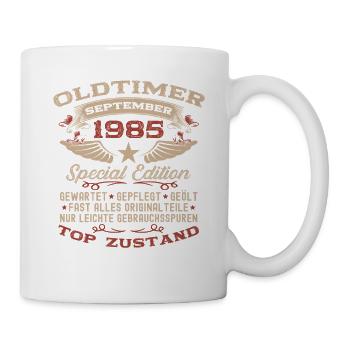 40th Birthday Gift Classic Car September 1985 - Mug - white - Right