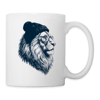 Hipster Lion - Mug - white - Right