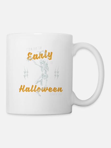 Halloween Skeleton with Power Pose - Tasse - Weiß