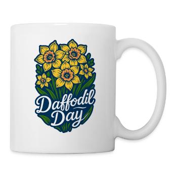 Journée de la jonquille - Étiquette de sensibilisation au cancer - Mug blanc - blanc - Droite