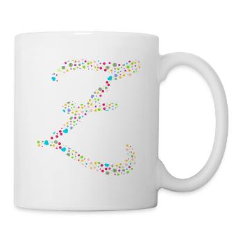 Buntes Punkte Z Buchstabe  - Tasse - Weiß - Rechts