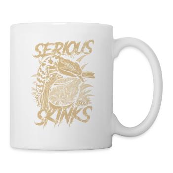Gardien de reptiles sérieux au sujet des scinques à langue bleue - Mug blanc - blanc - Droite