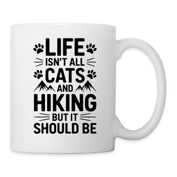 Hiking Saying Cats Mountains Hiking Gift - Mug - white - Right