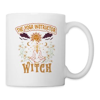 Professeur de yoga La sorcière instructrice de yoga Halloween - Mug blanc - blanc - Droite