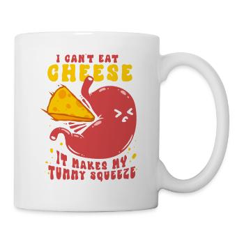 Laktoseintolerant I Cant Eat Cheese - Tasse - Weiß - Rechts