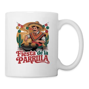  Fiesta De La Parrilla: Mexikanisches - Tasse - Weiß - Rechts