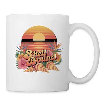 Shell Bound Tropical Sunset Landscape - Mug - white - Right