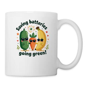Save batteries Become environmentally friendly Cheeky Fr - Mug - white - Right