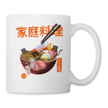 Whimsical Cats Noodle Bowl  - Mug - white - Right