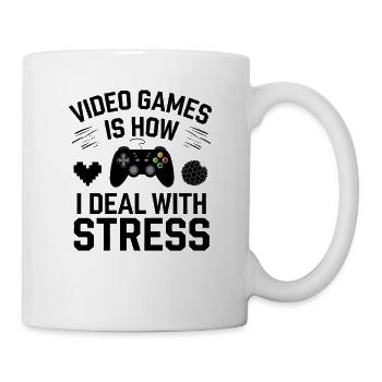 Gaming-Leben und Stressabbau-Design - Tasse - Weiß - Rechts