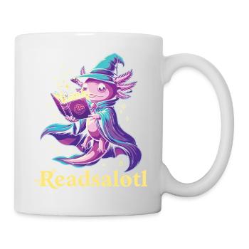 Readsalotl Axolotl Reading Mage Axolotl - Mug - white - Right