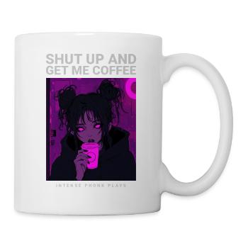 Tais-toi et apporte-moi un café, fille, style Coffee Phonk - Mug blanc - blanc - Droite