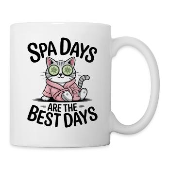 Spa Days Are The Best Days Cat Relaxation - Mug - white - Right
