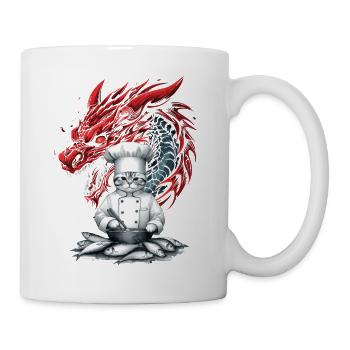 Asien Katze Koch  - Tasse - Weiß - Rechts