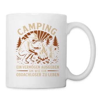 Camping design with humor for enthusiastic campers - Mug - white - Right