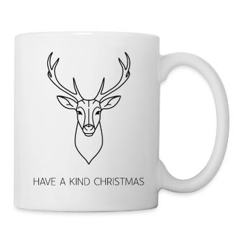Have a Kind Christmas – Hirsch Fine Line - Tasse - Weiß - Rechts