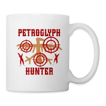 Pétroglyphe Chasseur Pétroglyphe Pictogrammes - Mug blanc - blanc - Droite