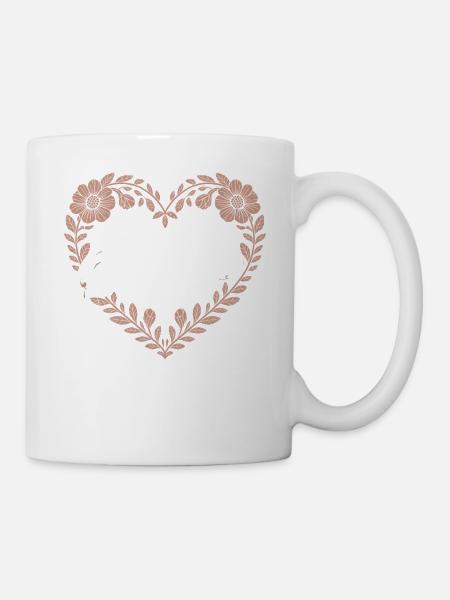Florist Herz Design - Tasse - Weiß