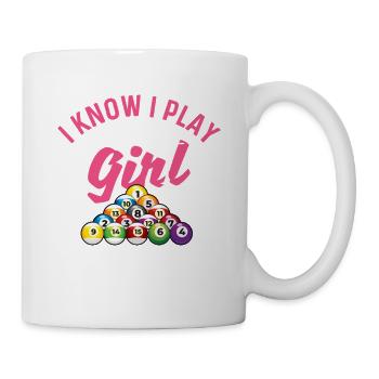 I Play Like A Girl Try To Keep Up Billiards - Mug - white - Right