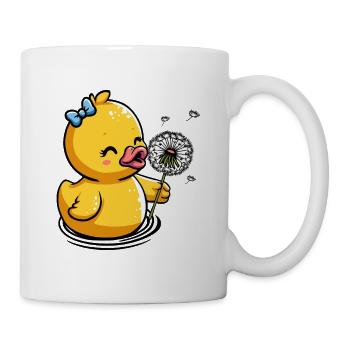 Poussin avec pissenlit et arc - Mug blanc - blanc - Droite