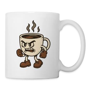 Empfindlicher Kaffeebecher mit Kampfpose - Tasse - Weiß - Rechts