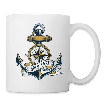 Motif vintage maritime Anchor Hold Solid - Mug blanc - blanc - Droite