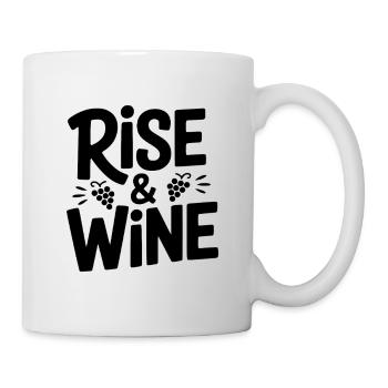 Lever et vin - Mug blanc - blanc - Droite