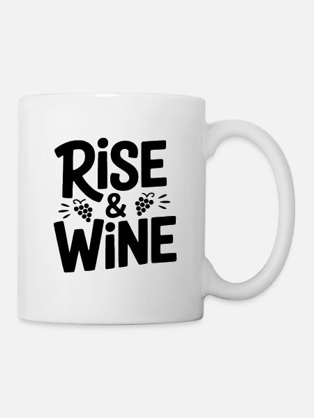 Aufstieg und Wein - Tasse - Weiß