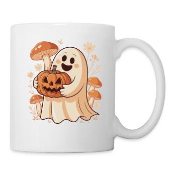 fleurs de citrouille automne forêt nature Halloween - Mug blanc - blanc - Droite