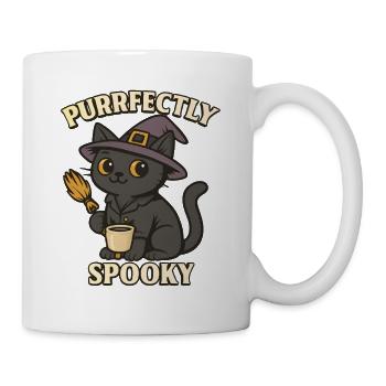  Katzenhexe – Purrfectly Spooky - Tasse - Weiß - Rechts