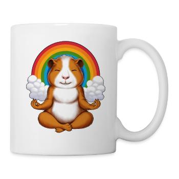Meerschweinchen-Meditation - Tasse - Weiß - Rechts
