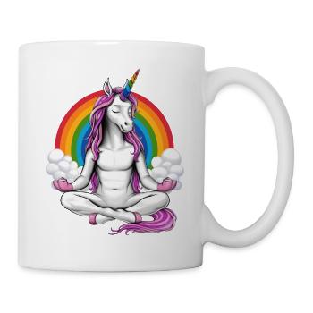 Einhorn-Yoga-Meditation - Tasse - Weiß - Rechts